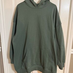 Women’s Green Long Hoodie Sweater